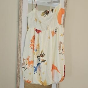 Commense Cream and Orange Dress